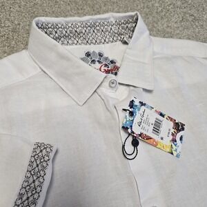 NWT ROBERT GRAHAM Lightweight Men XL Linen Blend BORSI Button Down Shirt Classic